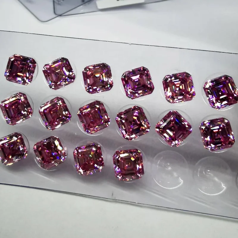 Factory Price Moissanites Gemstone GRA Certificate Diamond Moissanite 2Carat 8x8mm Asscher Cut Pink Moissanite Stone For Ring, Pink color
Factory Price Moissanites Gemstone GRA Certificate Diamond Moissanite 2Carat 8x8mm Asscher Cut Pink Moissanite Stone For Ring, Pink color