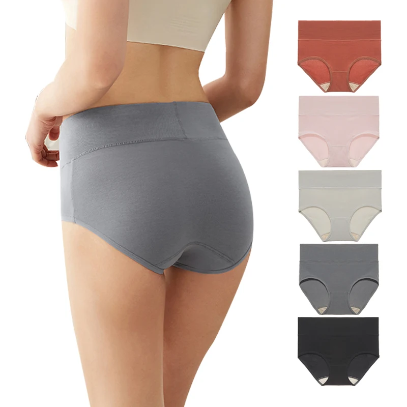 Custom logo Women's High Waist Panties Solid Color Cotton Underwear Tummy Control Briefs, 5 colors
Custom logo Women's High Waist Panties Solid Color Cotton Underwear Tummy Control Briefs, 5 colors
