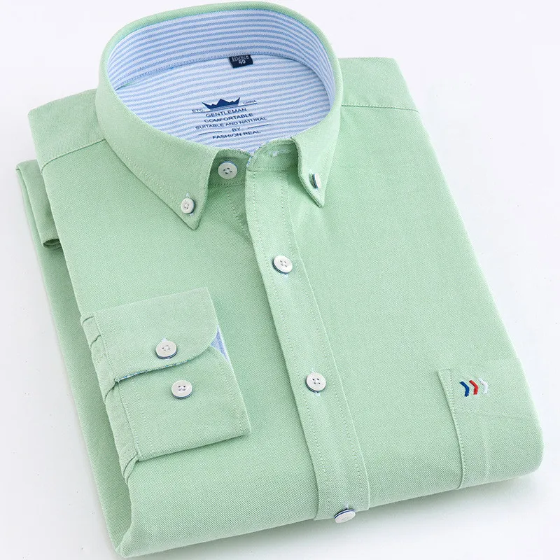 Good quality Custom100% Cotton Long Sleeve Yarn dyed Men Casual Oxford Green Plain Plaid Striped shirt, As picture
Good quality Custom100% Cotton Long Sleeve Yarn dyed Men Casual Oxford Green Plain Plaid Striped shirt, As picture