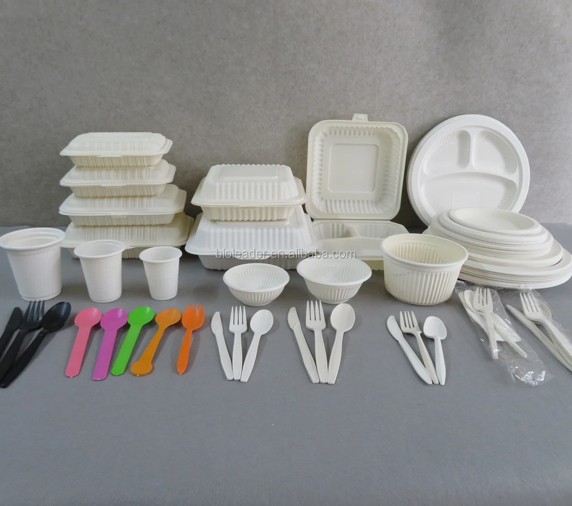 Biodegradable Disposable Cornstarch Plastic Bowl 450ml-650ml
