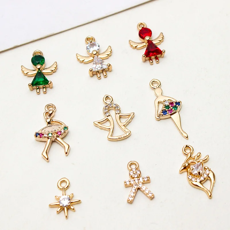 2021 Latest DIY gold plated angel ballet girl copper charm for earring necklace jewelry making bulk, Picture
2021 Latest DIY gold plated angel ballet girl copper charm for earring necklace jewelry making bulk, Picture