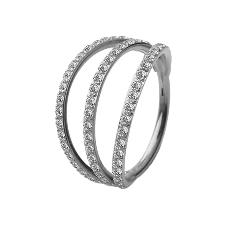 G23 Titanium with 3 Fans Out Design Side Facing with CZ Pave Hinged Segment Clickers
G23 Titanium with 3 Fans Out Design Side Facing with CZ Pave Hinged Segment Clickers