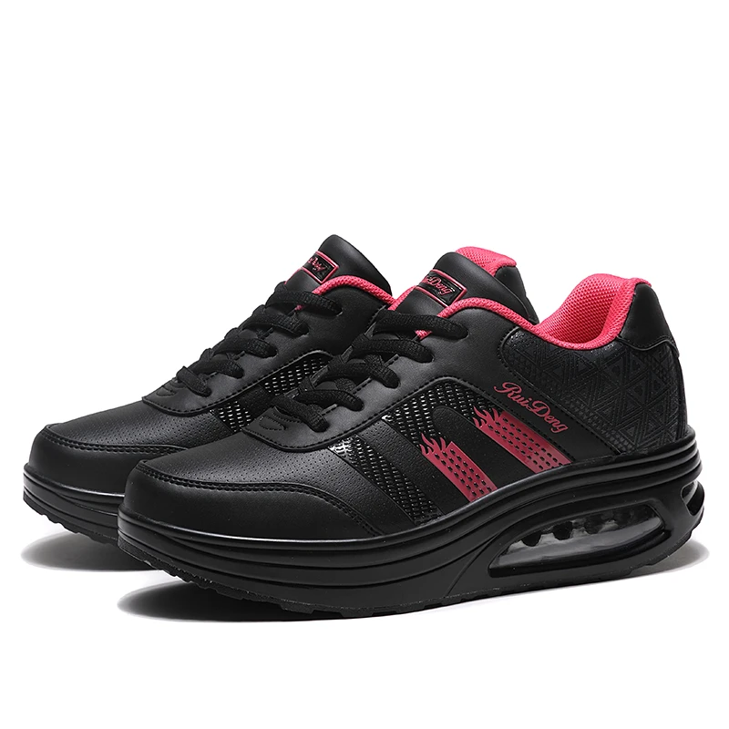 Letest RUIDENG PU Mesh Upper EVA Thick Air Cushion Sole Rocking Shoes Woman Casual Custom Casual Shoes Women's Casual Shoes
Letest RUIDENG PU Mesh Upper EVA Thick Air Cushion Sole Rocking Shoes Woman Casual Custom Casual Shoes Women's Casual Shoes