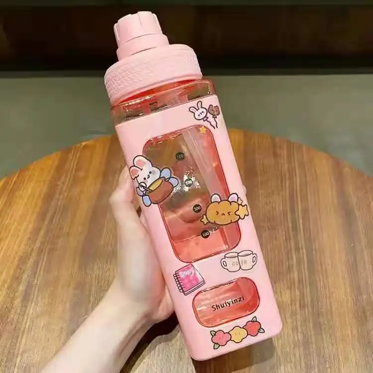 Summer 3d Sticker Design 700ml Sport Bottle Kawaii Plastic Pastel Water Bottle With Straw cute girls With sticker
Summer 3d Sticker Design 700ml Sport Bottle Kawaii Plastic Pastel Water Bottle With Straw cute girls With sticker