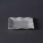 P&T Royal Ware high quality small bone china ceramic square dessert plate for restaurant