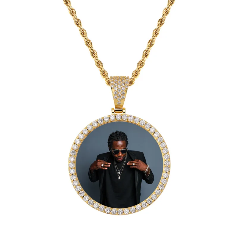 Rope Chain Necklace Cubic Zirconia Hip Hop Necklace Custom Photo Memory Medallion Picture Necklace
Rope Chain Necklace Cubic Zirconia Hip Hop Necklace Custom Photo Memory Medallion Picture Necklace