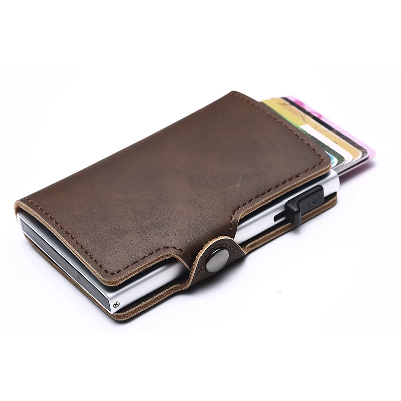 Multifunction Design Wallet PU Leather RFID Credit Card Holder Aluminum Box Card Case for Travel Vintage Purses
Multifunction Design Wallet PU Leather RFID Credit Card Holder Aluminum Box Card Case for Travel Vintage Purses