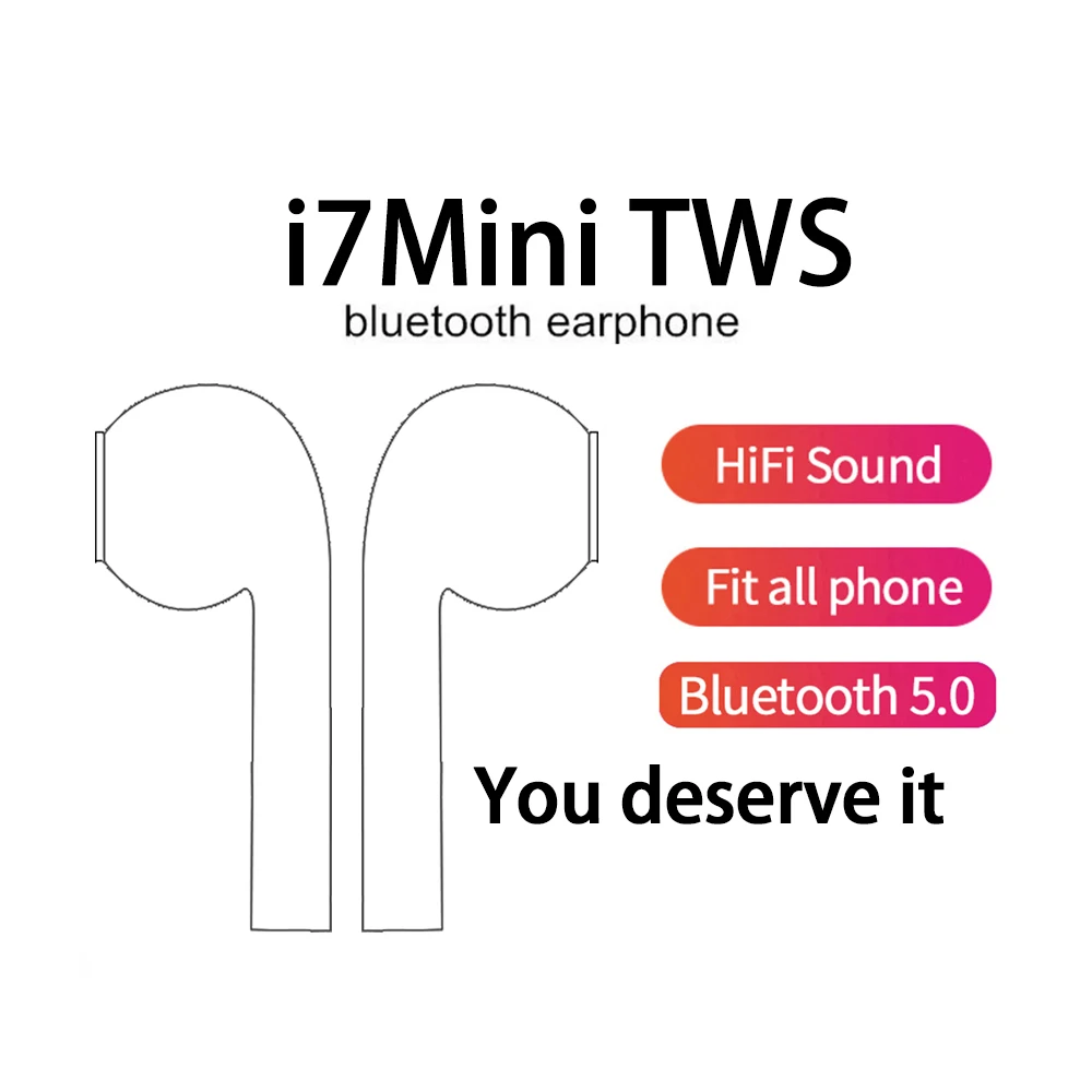 DF High Quality I7Mini TWS Wireless Headset Earphones Earbuds Headphone Ecouteur Con Auricolari Audifonos Para Celular, White
DF High Quality I7Mini TWS Wireless Headset Earphones Earbuds Headphone Ecouteur Con Auricolari Audifonos Para Celular, White