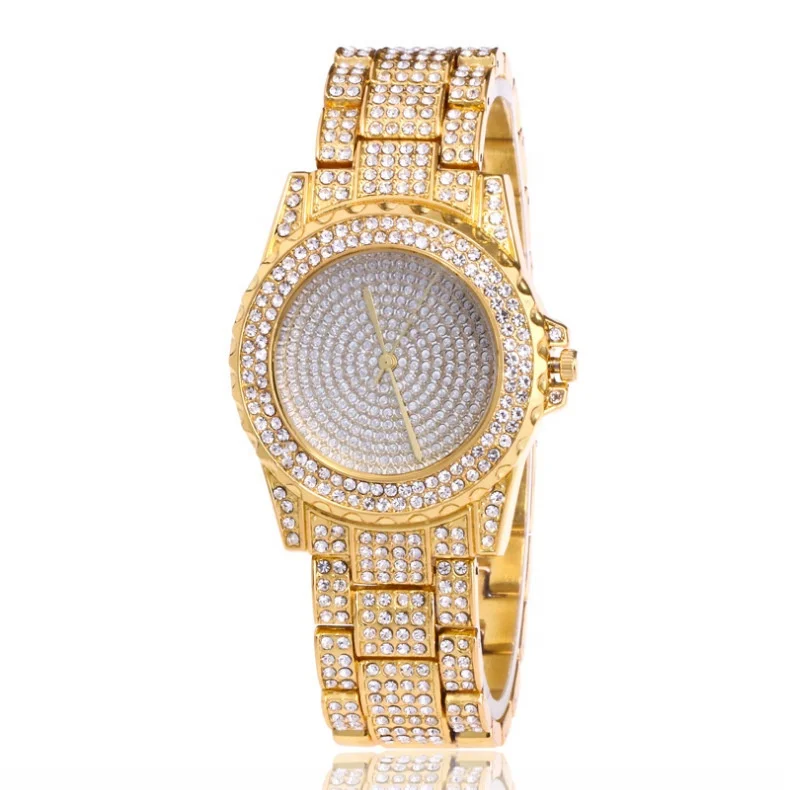 Luxury Bling Bling Crystal Ladies Rhinestones Watches Gold Women Diamond Iced Out watch
Luxury Bling Bling Crystal Ladies Rhinestones Watches Gold Women Diamond Iced Out watch