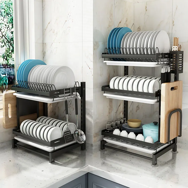 Wholesale double-layer dish rack wall-mounted drainage rack nail-free snap type, Blck
Wholesale double-layer dish rack wall-mounted drainage rack nail-free snap type, Blck
