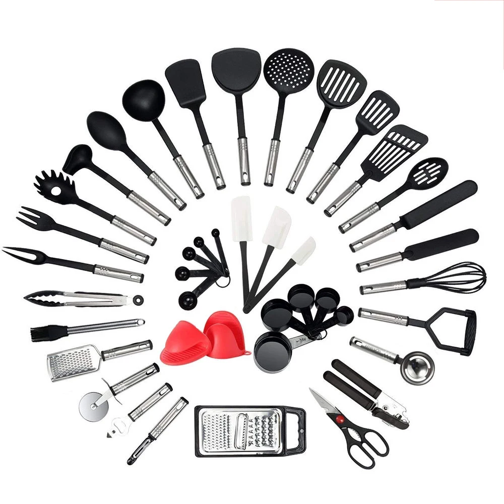 BBA483 Stainless Steel Kitchen Gadgets 24-piece Kitchen Cooking Utensils Set Nylon Kitchenware Set with Tube Handle
BBA483 Stainless Steel Kitchen Gadgets 24-piece Kitchen Cooking Utensils Set Nylon Kitchenware Set with Tube Handle