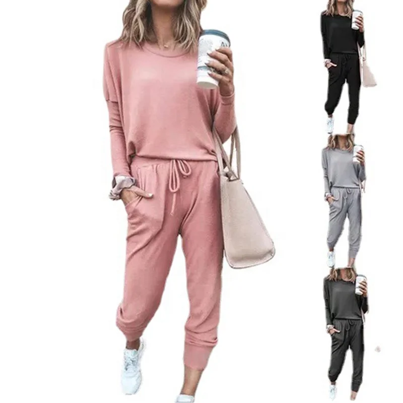 Hot Selling Autumn And Winter Loose Solid Color Long Sleeve Women's Casual Oversized Round Neck Sweatshirt Two-Piece Set
Hot Selling Autumn And Winter Loose Solid Color Long Sleeve Women's Casual Oversized Round Neck Sweatshirt Two-Piece Set