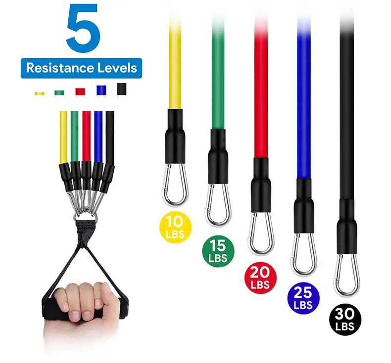 Training Exercise Yoga Tubes Pull Rope 11PCS Set Resistance Bands, Yellow,green,red,blue,black
Training Exercise Yoga Tubes Pull Rope 11PCS Set Resistance Bands, Yellow,green,red,blue,black