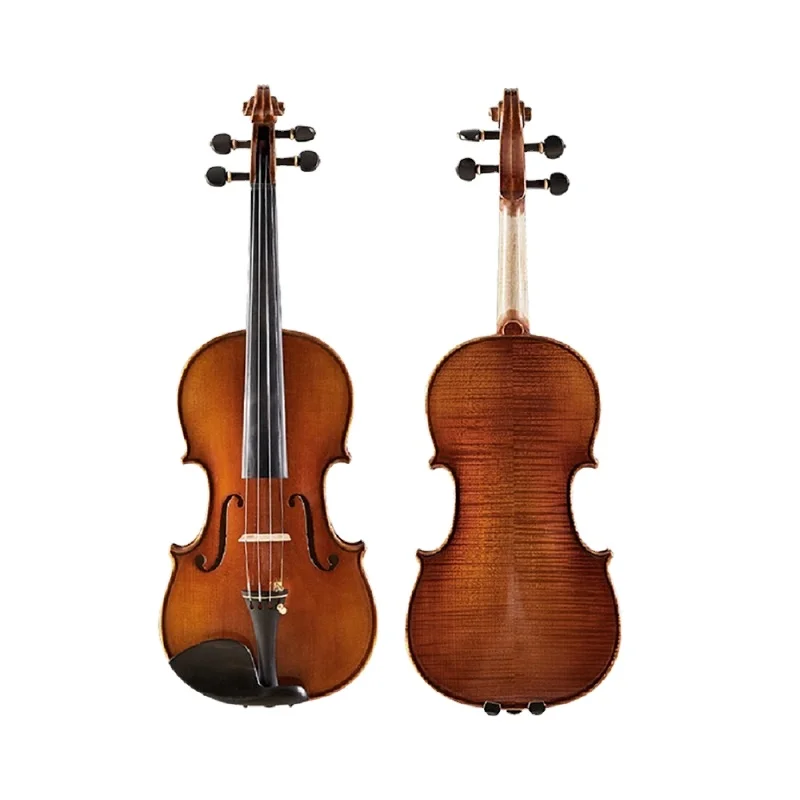 

New Listing Support customized ebony Violin  handmade with hard foam square case and carbon fiber bow, Red/yellow/antique brown