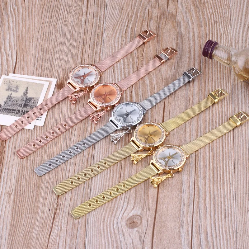Top selling Elegant Fashion Ladies Watch Eiffel Tower Luxury Ultrathin Diamond Quartz Watches women watches, Customized colors
Top selling Elegant Fashion Ladies Watch Eiffel Tower Luxury Ultrathin Diamond Quartz Watches women watches, Customized colors