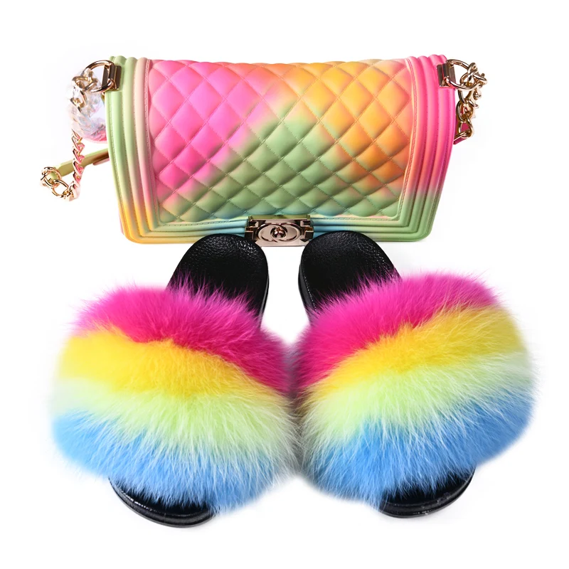 Hottest Colorful Real Fur Slippers Women High Street Wear Fur Slippers Bag Customize Fluffy Genuine Fox Fur Slides Set, Picture
Hottest Colorful Real Fur Slippers Women High Street Wear Fur Slippers Bag Customize Fluffy Genuine Fox Fur Slides Set, Picture