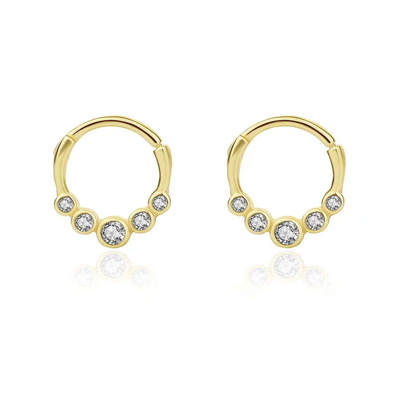 Hot Selling cz Earrings Jewelry 925 Sterling Silver 18K Gold Plated Small Round Zircon Hoop Earring Single for Women
Hot Selling cz Earrings Jewelry 925 Sterling Silver 18K Gold Plated Small Round Zircon Hoop Earring Single for Women