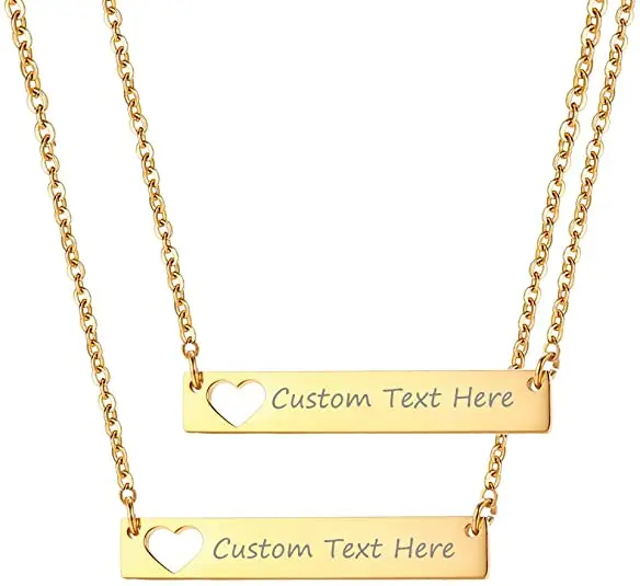 Best Selling Personalized Stainless Steel Hollow Out Heart Dainty Friendship Initial Bar Letter Heart Necklace Silver, Picture shows 
Best Selling Personalized Stainless Steel Hollow Out Heart Dainty Friendship Initial Bar Letter Heart Necklace Silver, Picture shows