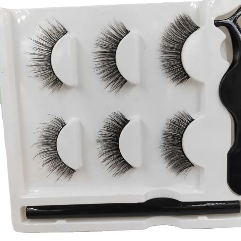 Best selling 3pairs 3D mink eyelashes Magic self-adhesive eyeliner set with tweezers 2020 New Magic Eyeliner SetFake eyelashes
Best selling 3pairs 3D mink eyelashes Magic self-adhesive eyeliner set with tweezers 2020 New Magic Eyeliner SetFake eyelashes