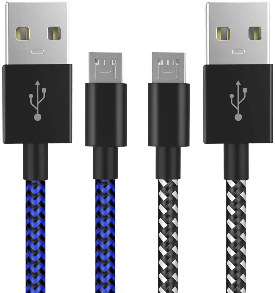 10ft Nylon Braided Extra Long Micro USB 2.0 High Speed Data Sync Cord for Playstaion 4
10ft Nylon Braided Extra Long Micro USB 2.0 High Speed Data Sync Cord for Playstaion 4