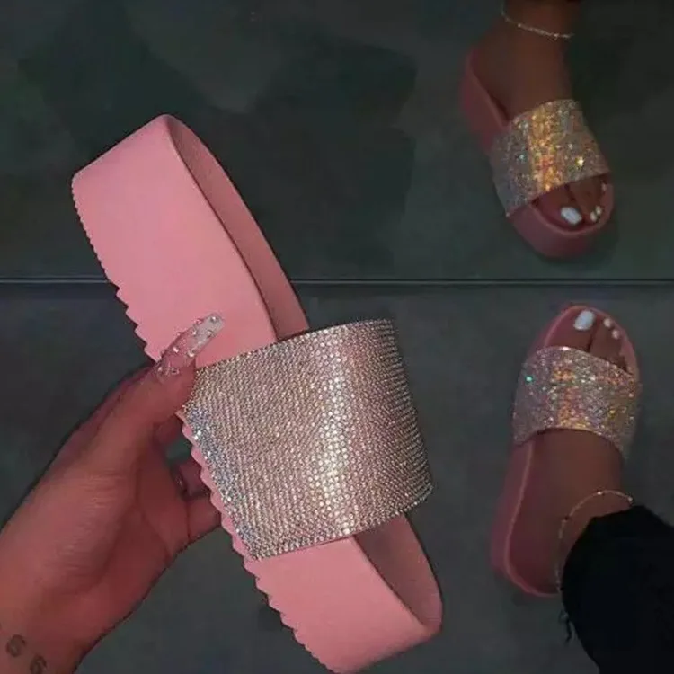 New Design Big size slippers Women platform slides sandal rhinestone high heel slippers for women summer beach sandals shoes
New Design Big size slippers Women platform slides sandal rhinestone high heel slippers for women summer beach sandals shoes