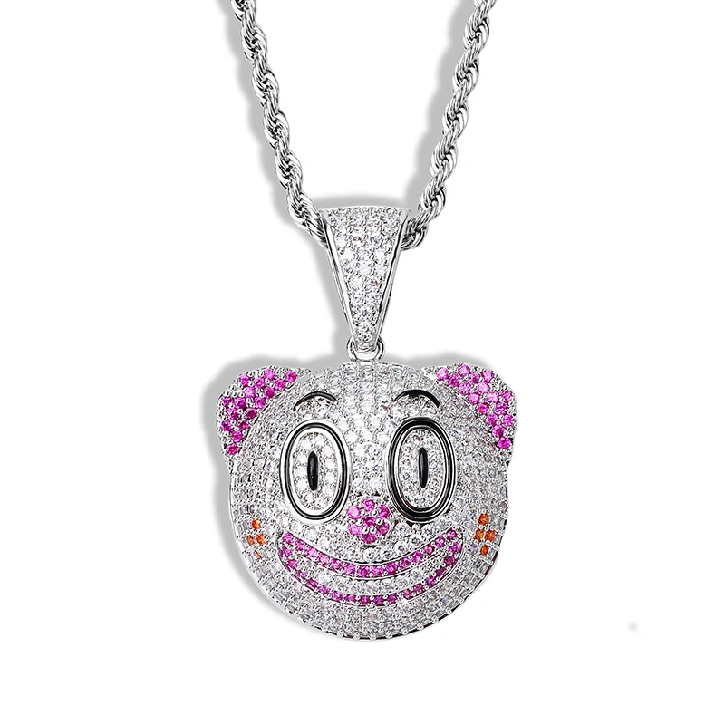 Iced out Cute Latest Design charm Men Personality Jewelry Hips Hop custom Joker logo pendant necklace
Iced out Cute Latest Design charm Men Personality Jewelry Hips Hop custom Joker logo pendant necklace