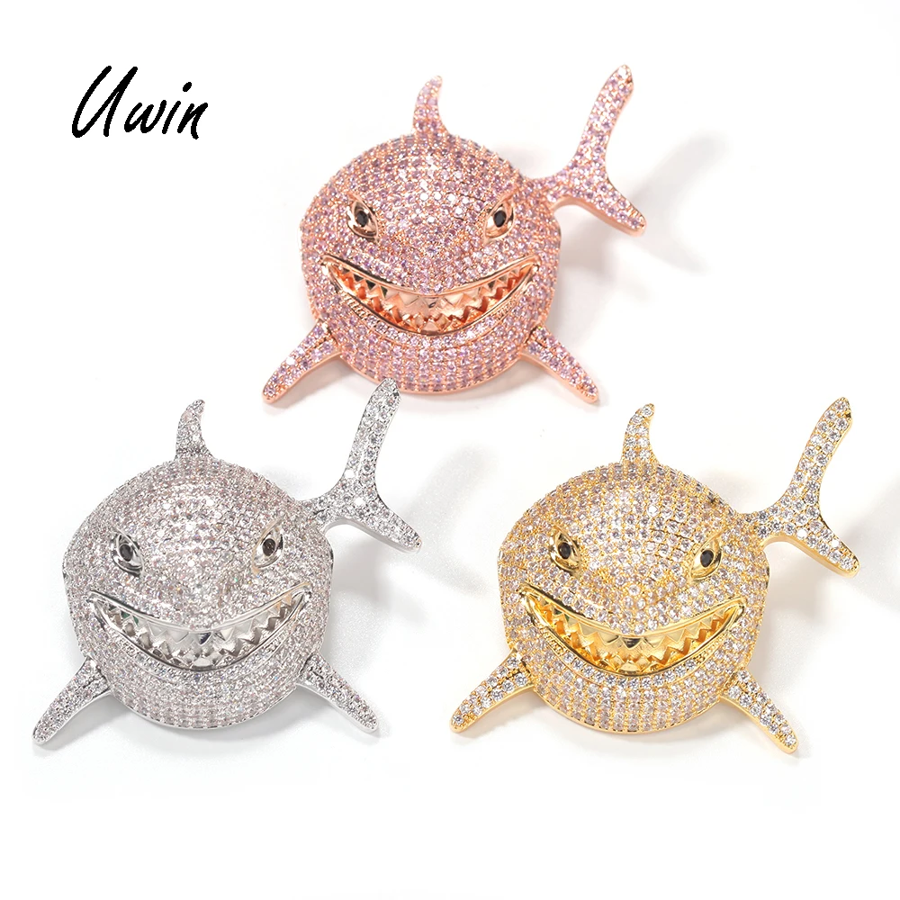 Hip Hop Iced Out CZ Shark Face Pendant Necklace Bling Bling Zicon Animal Pendant Necklace Rapper Jewelries
Hip Hop Iced Out CZ Shark Face Pendant Necklace Bling Bling Zicon Animal Pendant Necklace Rapper Jewelries