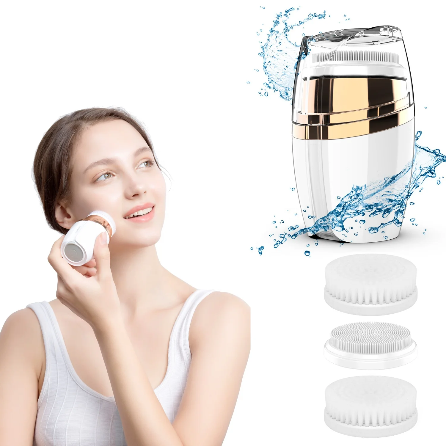 New Products Sonic Electric Waterproof Face Skin Cleansing Brush Facial Brush For Exfoliating And Massage
New Products Sonic Electric Waterproof Face Skin Cleansing Brush Facial Brush For Exfoliating And Massage