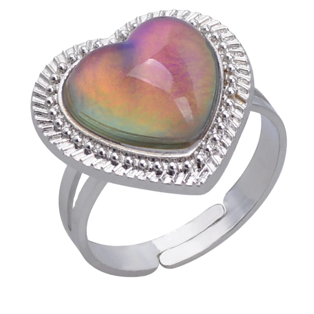 OEM Bague Reglable Emotion Adjustable Temperature Ring Changing Color Mood Flower Heart Shape Rings for Women, As picture
OEM Bague Reglable Emotion Adjustable Temperature Ring Changing Color Mood Flower Heart Shape Rings for Women, As picture