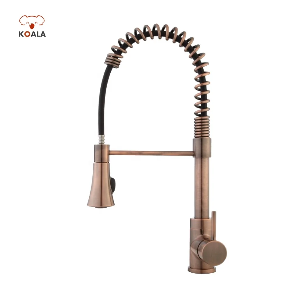 Koala Nano Spot Free Surface Pull Down Spring Antique Copper Kitchen Faucet Buy New Modern Style Single Handle Pull Out Kitchen Faucet Spring Spout Pure Water Filter Deck Mounted Vessel Sink Kitchen