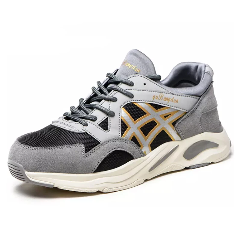 Men High Quality Steel Toe Casual Safety Shoes Lightweight Work Boots for Anti-Smashing Non-Slip Customized Work Sneakers, Gold silver
Men High Quality Steel Toe Casual Safety Shoes Lightweight Work Boots for Anti-Smashing Non-Slip Customized Work Sneakers, Gold silver