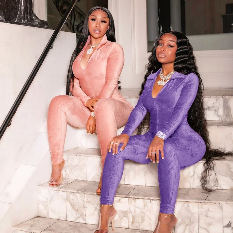 CUTENOVA K21JP515 Fall 2021 Women Clothes High Quality Solid Color Velvet One Piece Jumpsuit women Zip Up Jumpsuits
CUTENOVA K21JP515 Fall 2021 Women Clothes High Quality Solid Color Velvet One Piece Jumpsuit women Zip Up Jumpsuits