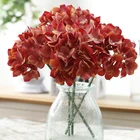 40CM High quality autumn color no leaf silk fabric hydrangea wedding flowers decor
