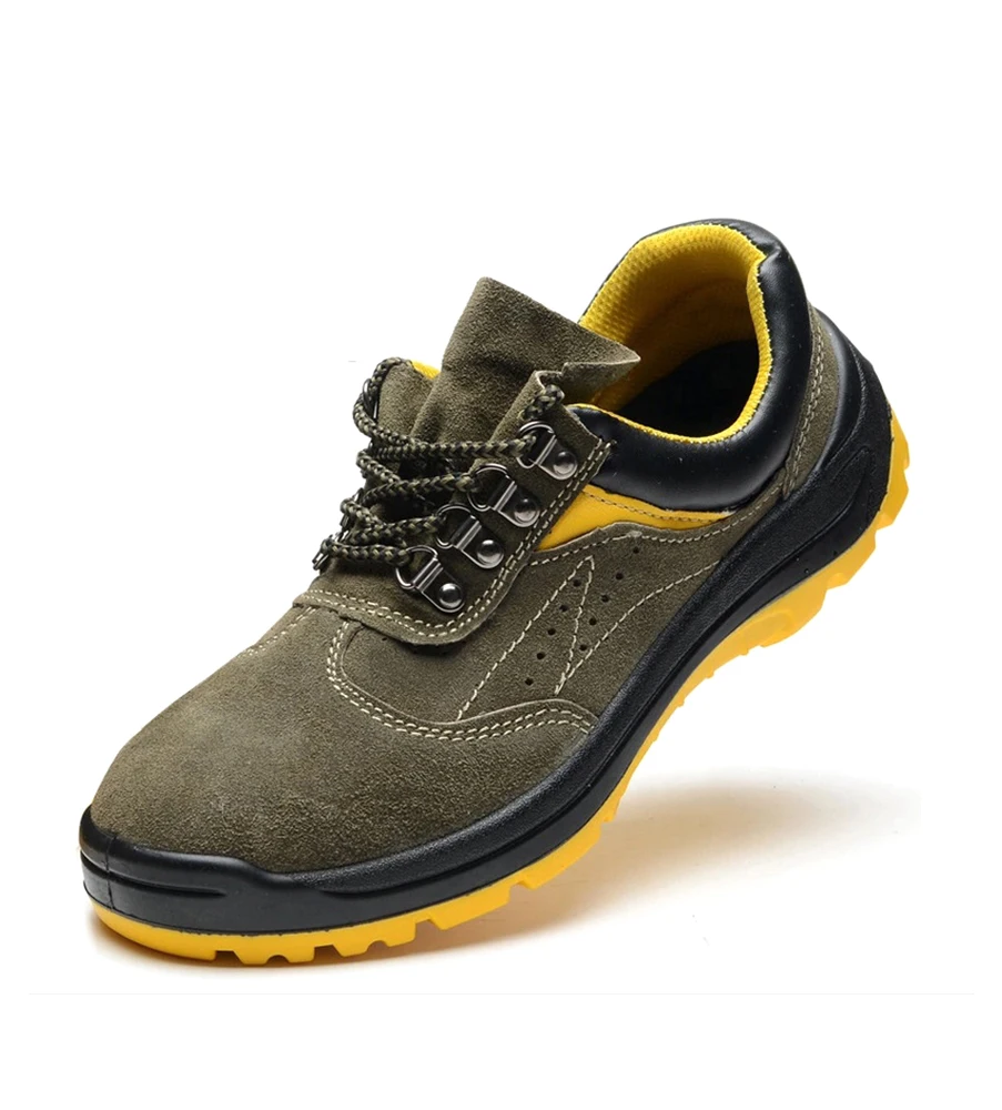 Suede leather safety shoes custom work shoes safety anti-smashing steel toe shoes for men, Green+ yellow
Suede leather safety shoes custom work shoes safety anti-smashing steel toe shoes for men, Green+ yellow
