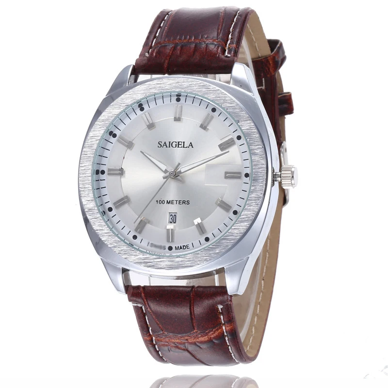 6063 HIGH QUALITY Fashion Men's Leather Stainless Steel Quartz Chronograph Watch, 5 color as photo
6063 HIGH QUALITY Fashion Men's Leather Stainless Steel Quartz Chronograph Watch, 5 color as photo