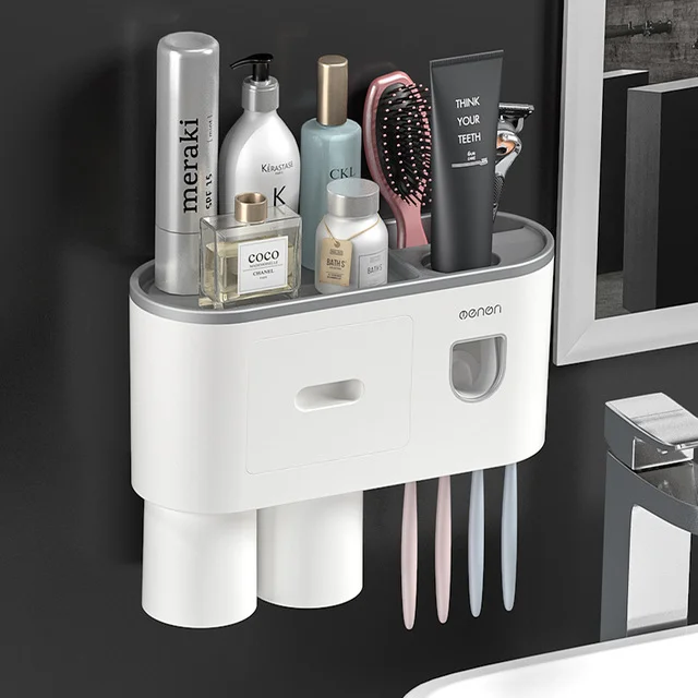 Magnetic Toothbrush Holder Bathroom Accessories Automatic Toothpaste Squeezer Dispenser For Home Bathroom Sets Storage
Magnetic Toothbrush Holder Bathroom Accessories Automatic Toothpaste Squeezer Dispenser For Home Bathroom Sets Storage