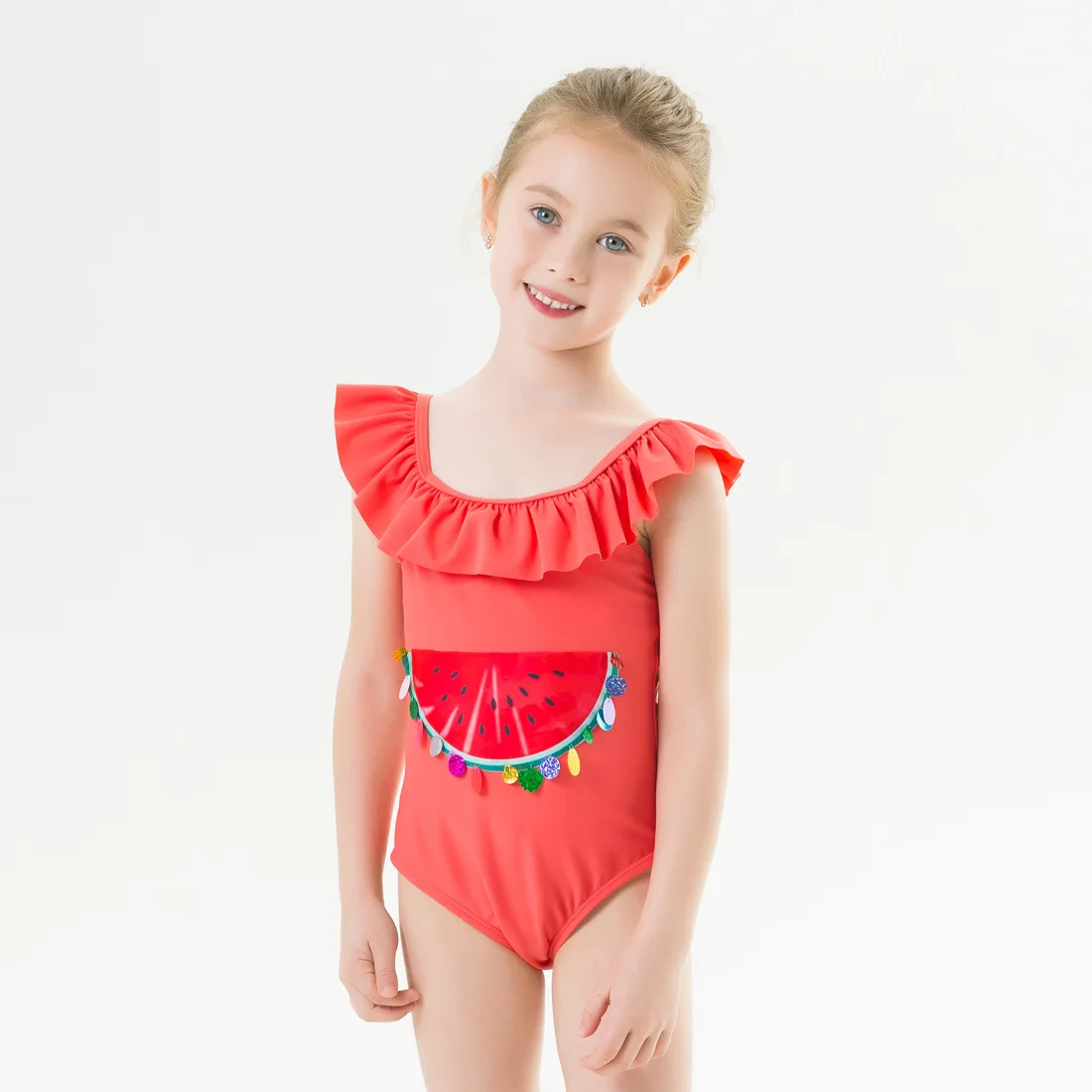Best Selling Ruffled Pleat Swimsuit One Piece Round Neck Watermelon Bathing Suits New Kids Girl Swimwear
Best Selling Ruffled Pleat Swimsuit One Piece Round Neck Watermelon Bathing Suits New Kids Girl Swimwear