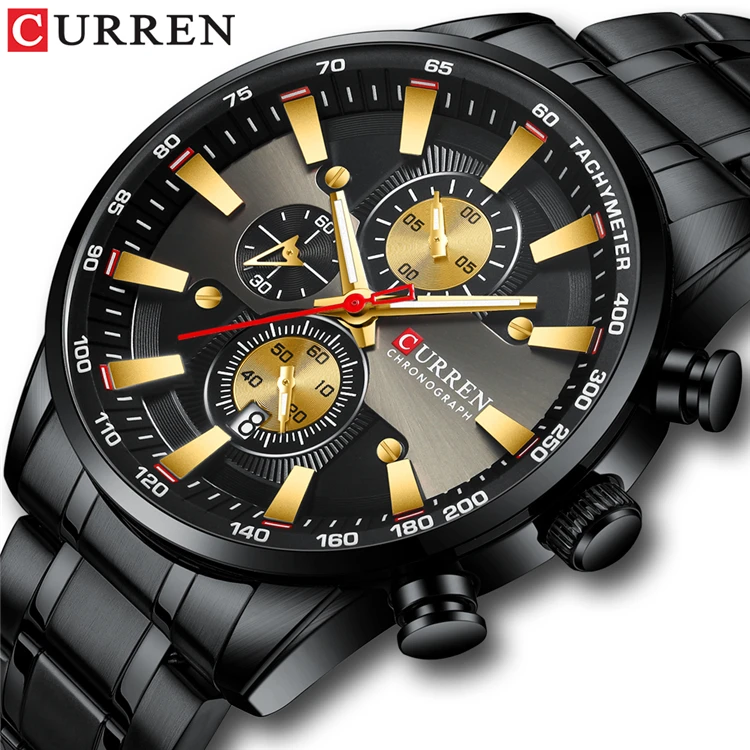 CURREN 8351 Wristwatch with Stainless Steel Band Fashion Quartz Clock Chronograph Luminous pointers Unique Sports Watches
CURREN 8351 Wristwatch with Stainless Steel Band Fashion Quartz Clock Chronograph Luminous pointers Unique Sports Watches