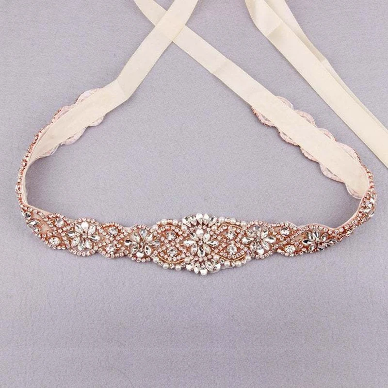 Beauty Rose Gold Crystal Rhinestone Applique Wedding Prom Dress Belt Bridesmaids Bridal Sash Belt Accessories
Beauty Rose Gold Crystal Rhinestone Applique Wedding Prom Dress Belt Bridesmaids Bridal Sash Belt Accessories