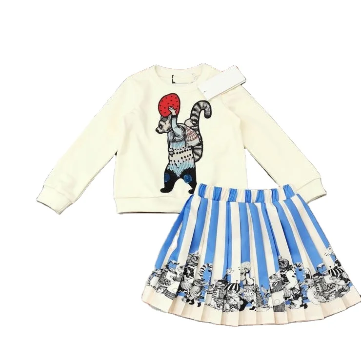 Baby fashion beautiful Two-Piece Girls new style white long sleeve t-shirt and pleated skirt sets children's casual clothes
Baby fashion beautiful Two-Piece Girls new style white long sleeve t-shirt and pleated skirt sets children's casual clothes