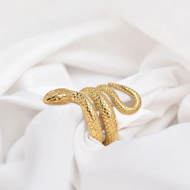 Fashion Black Gold plated finger Stainless Steel Snake Rings for men women, As picture
Fashion Black Gold plated finger Stainless Steel Snake Rings for men women, As picture