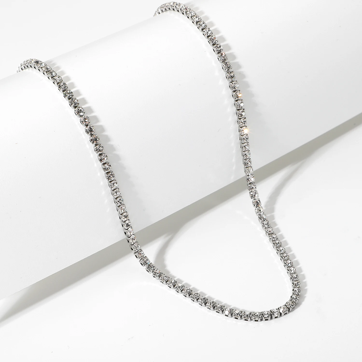 18K Gold Plated Stainless Steel Choker Jewelry Single Circle Stacked Cubic Zircon Necklace For Women
18K Gold Plated Stainless Steel Choker Jewelry Single Circle Stacked Cubic Zircon Necklace For Women