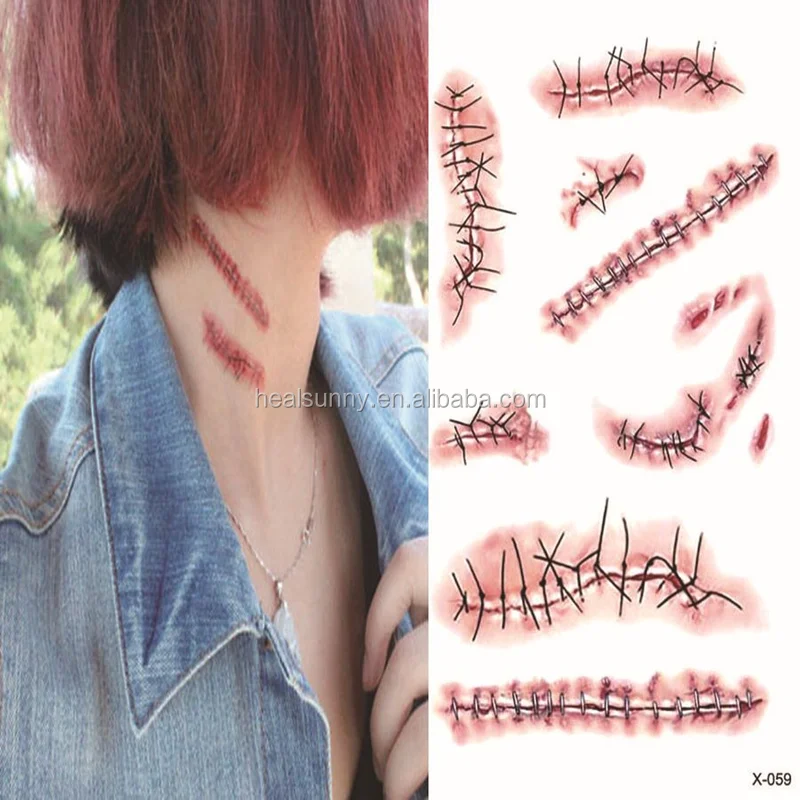 Tattoo Zombie Scars Tattoos Halloween Holiday Terrorist Wound Scar Make up Temporary Tattoo Stickers, Colorful
Tattoo Zombie Scars Tattoos Halloween Holiday Terrorist Wound Scar Make up Temporary Tattoo Stickers, Colorful