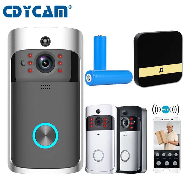 2020 Hot Wifi Wireless Smart Door bell with Chime 1080P HD WiFi Security Camera Two Way Audio
