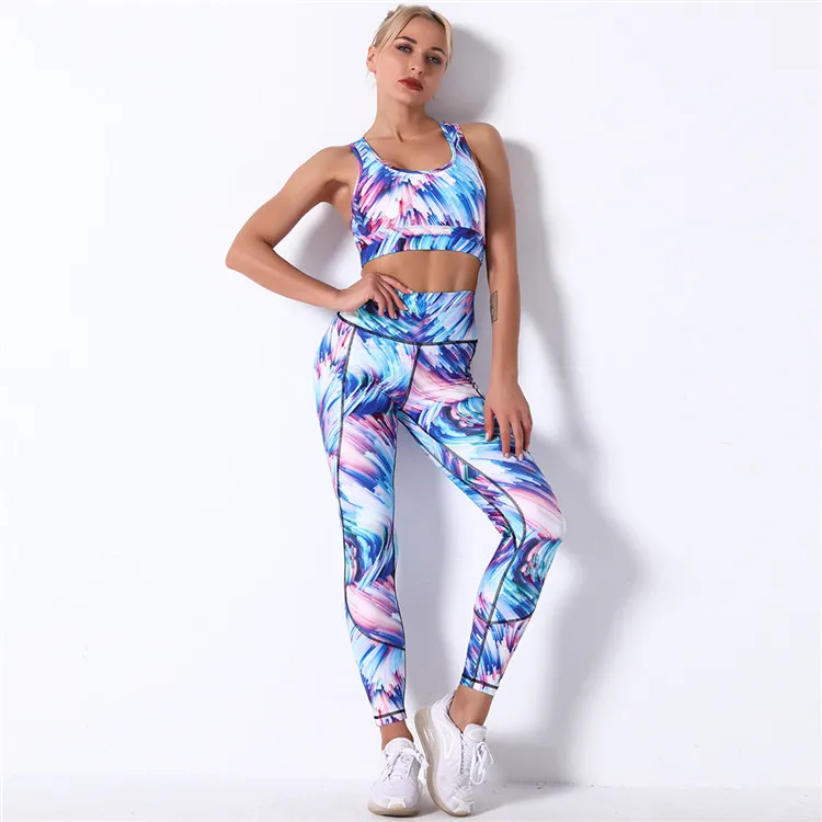 2021 Fashion Gather Shockproof Sports Bra High Waist Leggings Digital Printing Yoga Sets Women Sportswear, 10 colors
2021 Fashion Gather Shockproof Sports Bra High Waist Leggings Digital Printing Yoga Sets Women Sportswear, 10 colors