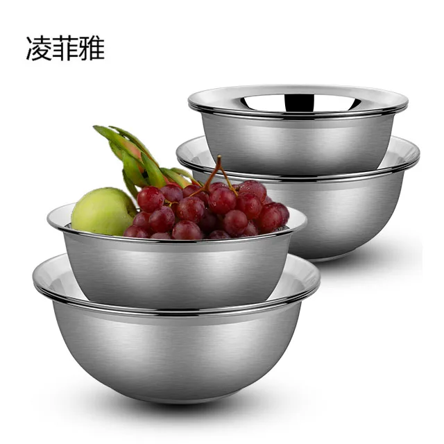 high quality double wall stainless steel bowl personalized Kitchen nesting Salad Mixing Bowl in stock, Natural
high quality double wall stainless steel bowl personalized Kitchen nesting Salad Mixing Bowl in stock, Natural