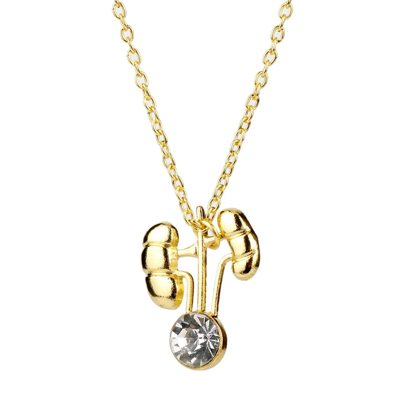 Fashion Jewelry Kidney Shape Pendant Necklace With Crystal Heart Medical Necklace For Women Men Nephrologist Doctors, Gold color
Fashion Jewelry Kidney Shape Pendant Necklace With Crystal Heart Medical Necklace For Women Men Nephrologist Doctors, Gold color