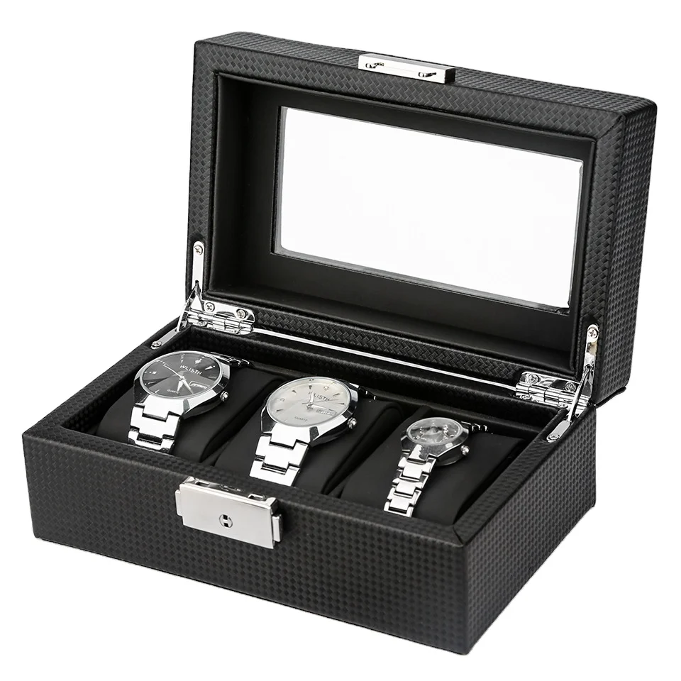 Latest design 3 Slot Black PU Leather Watch Box Display Case Organizer Jewelry Storage OEM Handmade watch gift boxes
Latest design 3 Slot Black PU Leather Watch Box Display Case Organizer Jewelry Storage OEM Handmade watch gift boxes