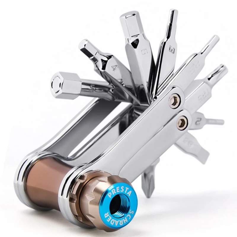 2020 New Arrival High Quality Multifunction Tool Kits Cycling Wrench Spanner Bicycle Tire Tool Bike Repair Tool, Silver
2020 New Arrival High Quality Multifunction Tool Kits Cycling Wrench Spanner Bicycle Tire Tool Bike Repair Tool, Silver