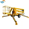 ZTG diesel engine BatteryBOOM LIFT towable vehicle mounted articulating boom lift hydraulic trailer boom lift supplier